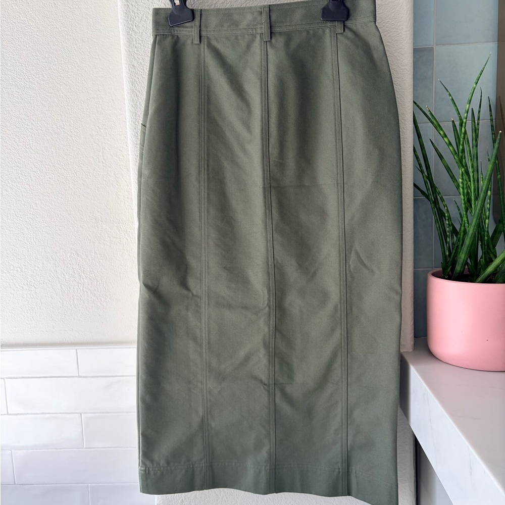 Sezane Nolane Skirt in khaki - Picture 4 of 7